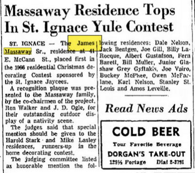 Grand Motel - Dec 1966 Massaway Wins Yule Contest